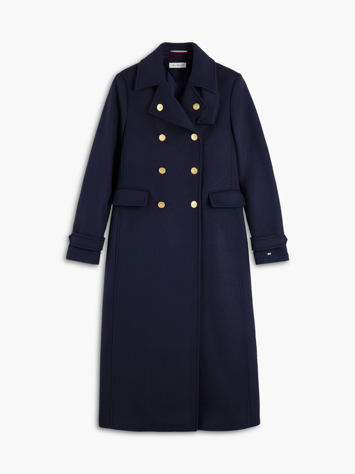 Manteco Wool Blend Double Breasted Coat — Blue