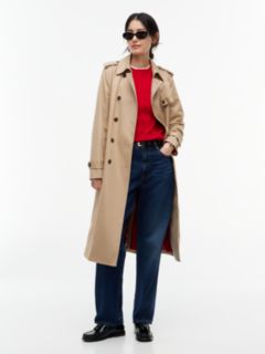 Buckle Belt Double Breasted Trench Coat — Beige 1