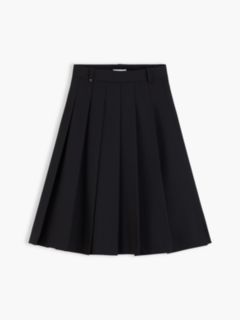 Metal Flag Pleated Skirt — Black 5