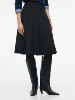 Metal Flag Pleated Skirt — Black 1