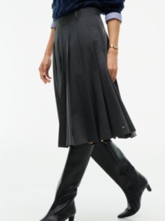 Metal Flag Pleated Skirt — Grey 3