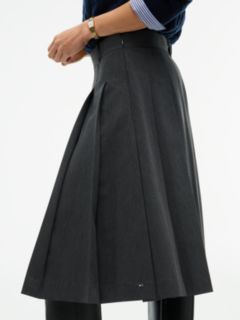 Metal Flag Pleated Skirt — Grey 4