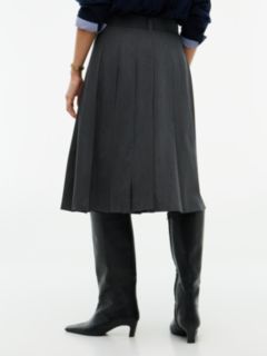 Metal Flag Pleated Skirt — Grey 6