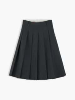 Metal Flag Pleated Skirt — Grey 7