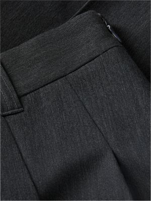 gonna a pieghe con bandierina in metallo grigio da donne tommy hilfiger