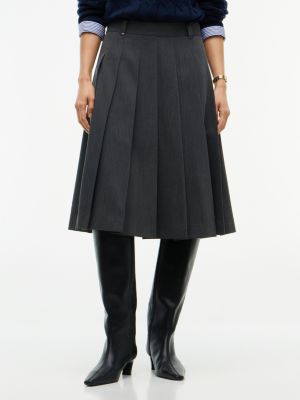 gonna a pieghe con bandierina in metallo grey da donne tommy hilfiger