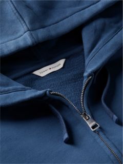 Logo Zip-Thru Oversized Hoody — Blue 6