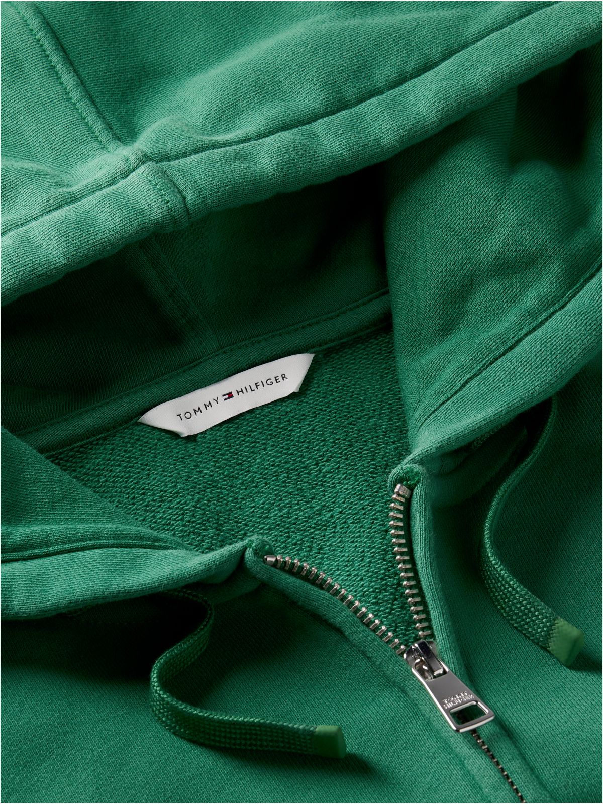 Logo Zip-Thru Oversized Hoody — Green