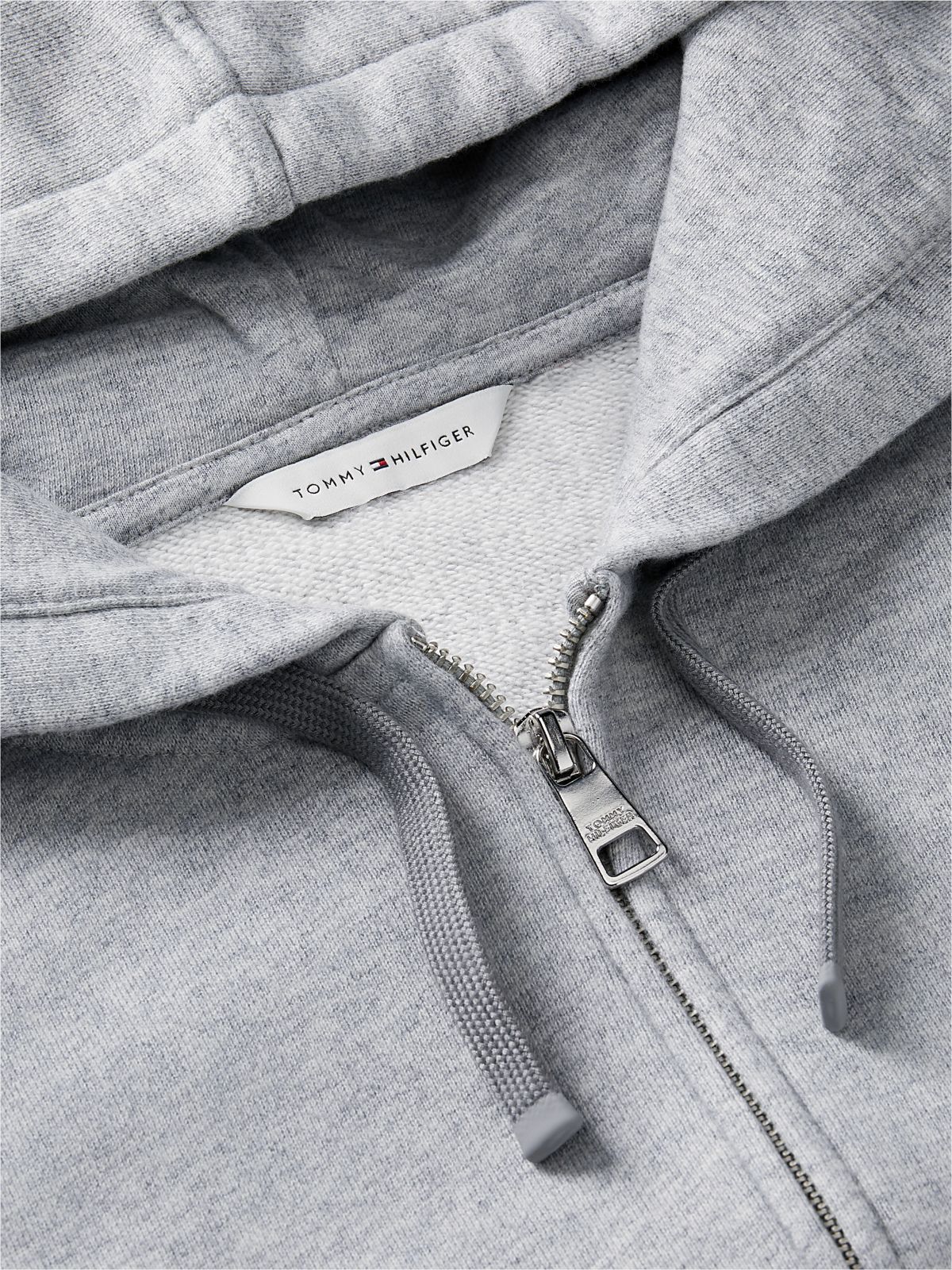 Logo Zip-Thru Oversized Hoody — Grey