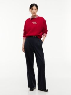 Logo Relaxed Terry Sweatshirt — Red 2