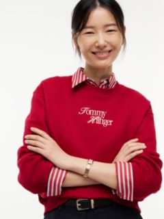 Logo Relaxed Terry Sweatshirt — Red 3