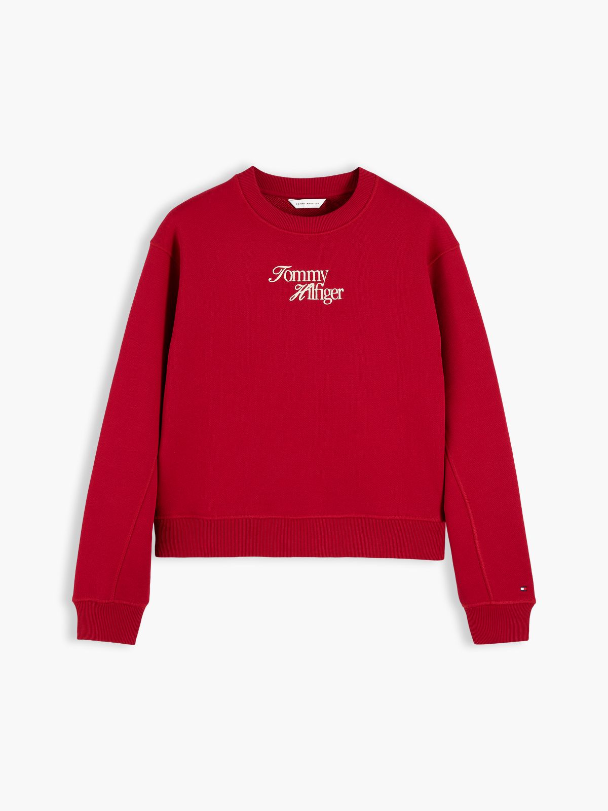 Logo Relaxed Terry Sweatshirt — Red