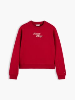 Logo Relaxed Terry Sweatshirt — Red 5