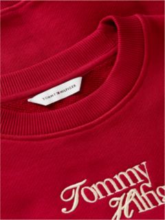 Logo Relaxed Terry Sweatshirt — Red 6