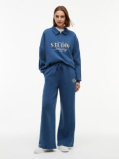 Terry Straight Leg Joggers — Blue 2