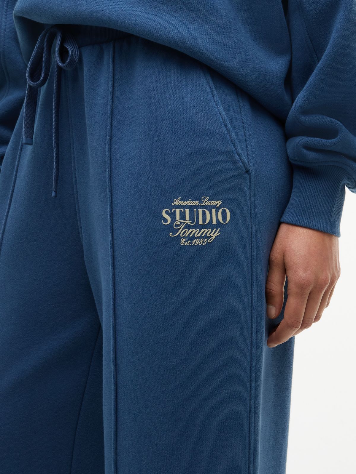 Terry Straight Leg Joggers — Blue