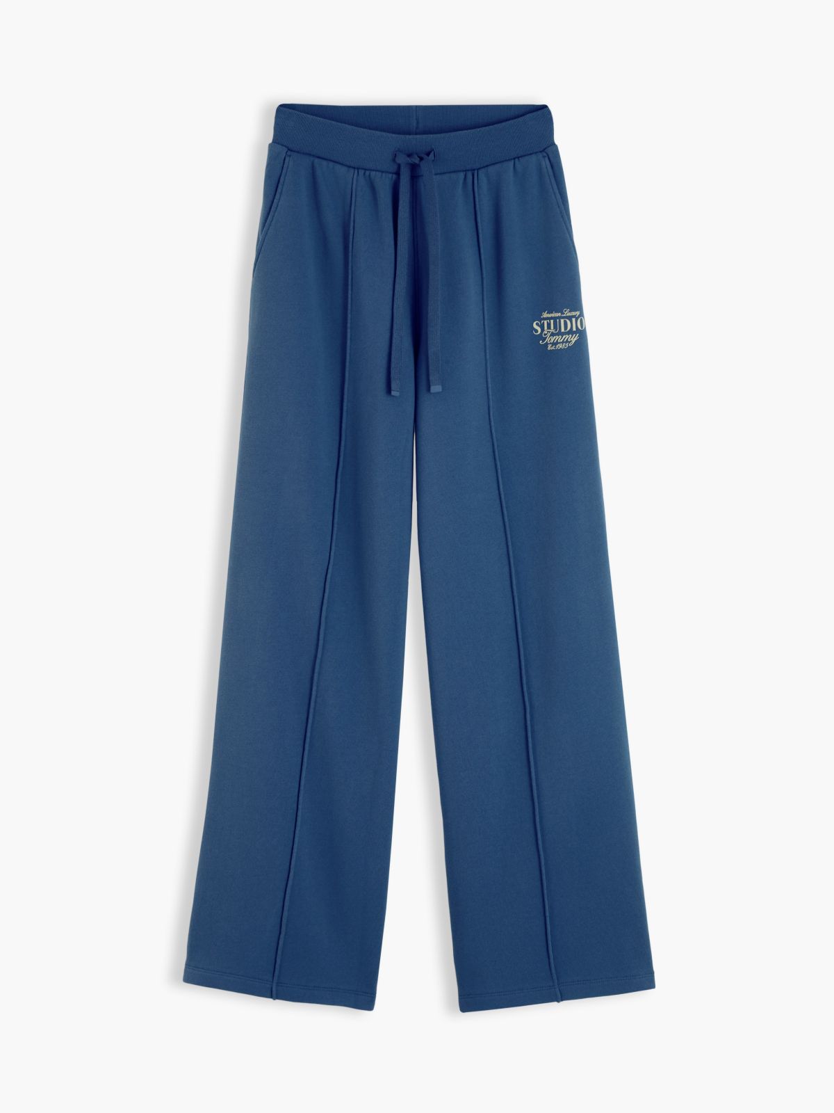 Terry Straight Leg Joggers — Blue