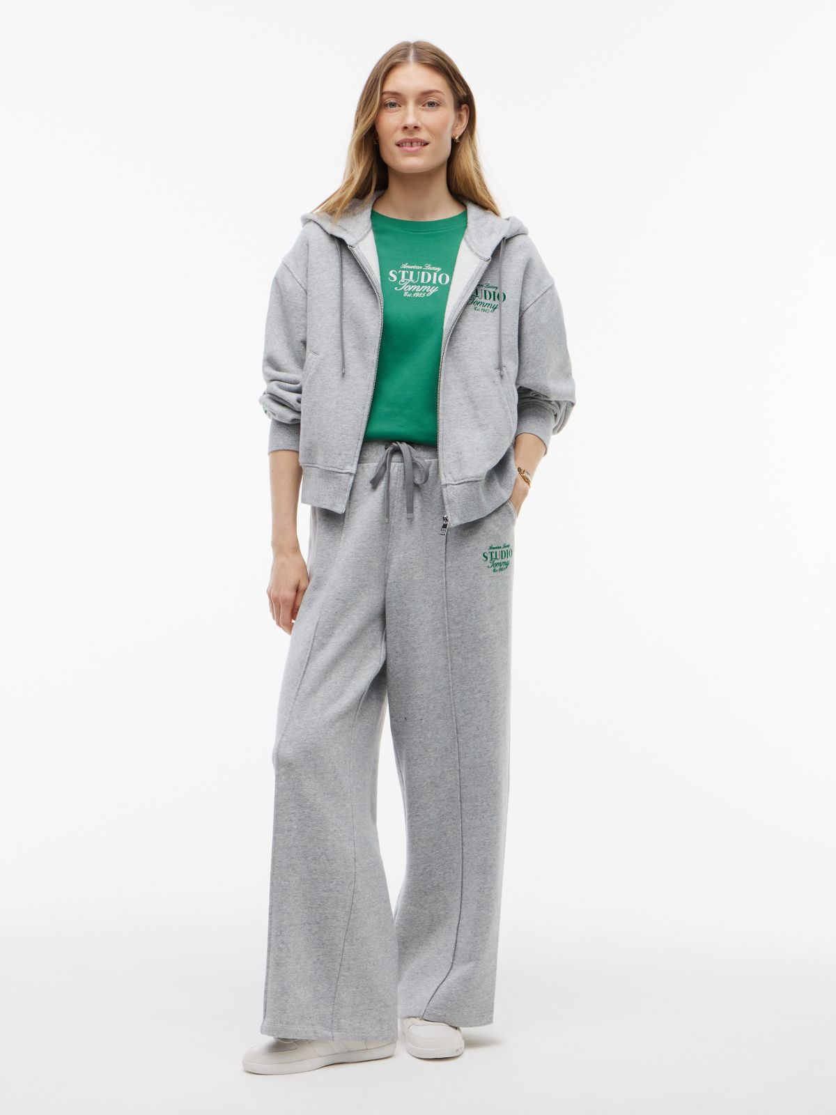 Terry Straight Leg Joggers — Grey