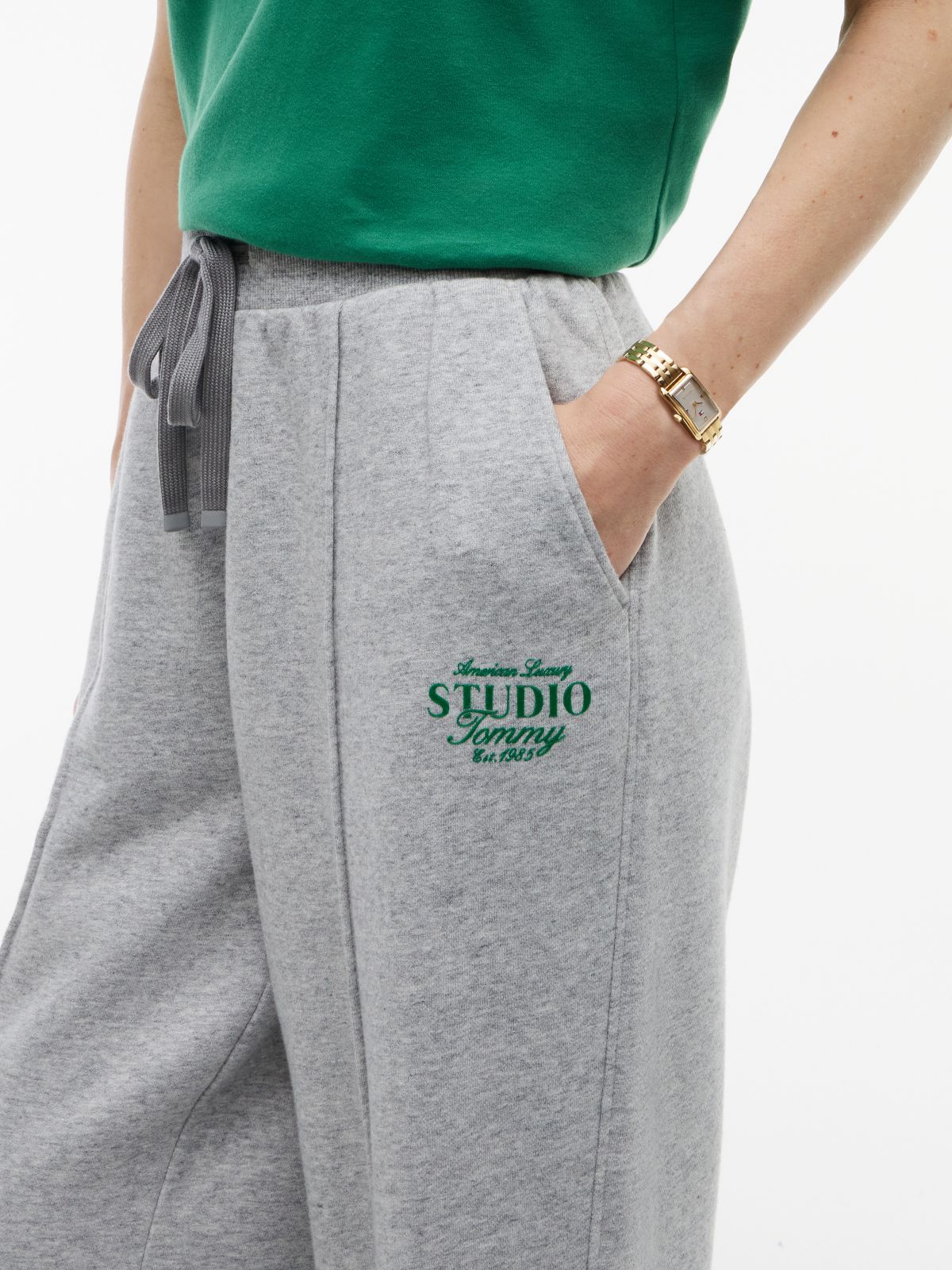 Terry Straight Leg Joggers — Grey
