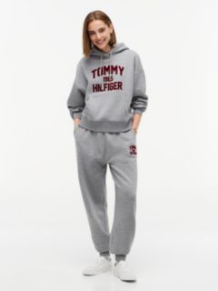 Flock Varsity Logo Cuffed Joggers — Grey 2