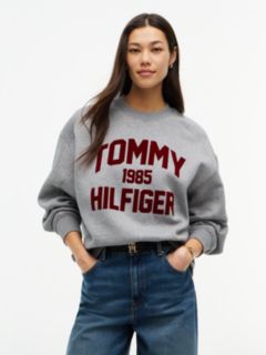 Flock Varsity Logo Oversized Sweatshirt — Grey 1