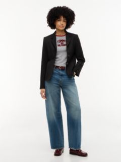 Timeless Wool Blend Single Breasted Blazer — Black 2