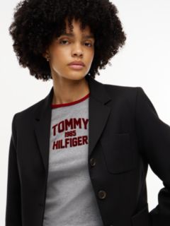 Timeless Wool Blend Single Breasted Blazer — Black 3