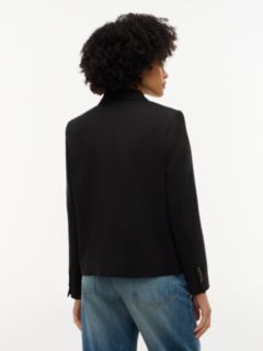 Timeless Wool Blend Single Breasted Blazer — Black 5
