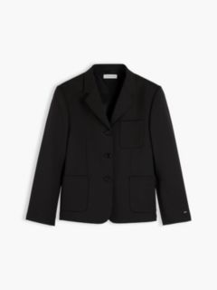 Timeless Wool Blend Single Breasted Blazer — Black 6