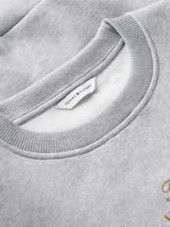 Logo Embroidery Relaxed Fleece Jumper — Grey 6