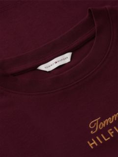 Logo Embroidery Crew Neck T-Shirt — Red 6