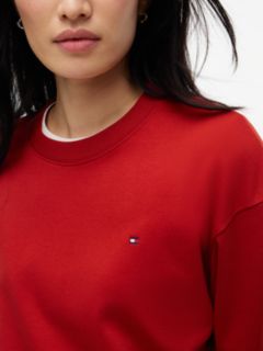 Interlock Knit Relaxed Long Sleeve T-Shirt — Red 3