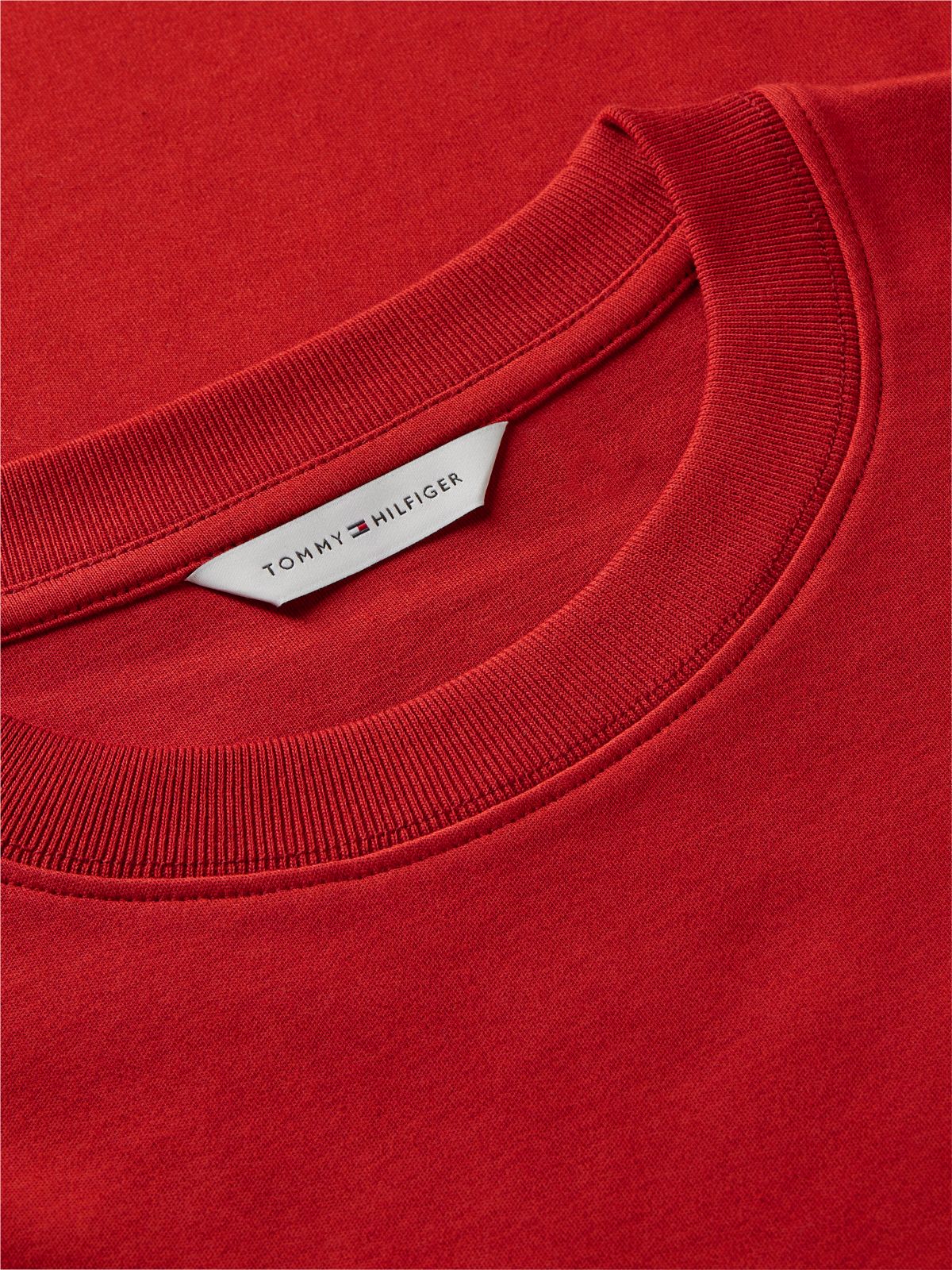 Interlock Knit Relaxed Long Sleeve T-Shirt — Red