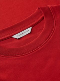Interlock Knit Relaxed Long Sleeve T-Shirt — Red 6