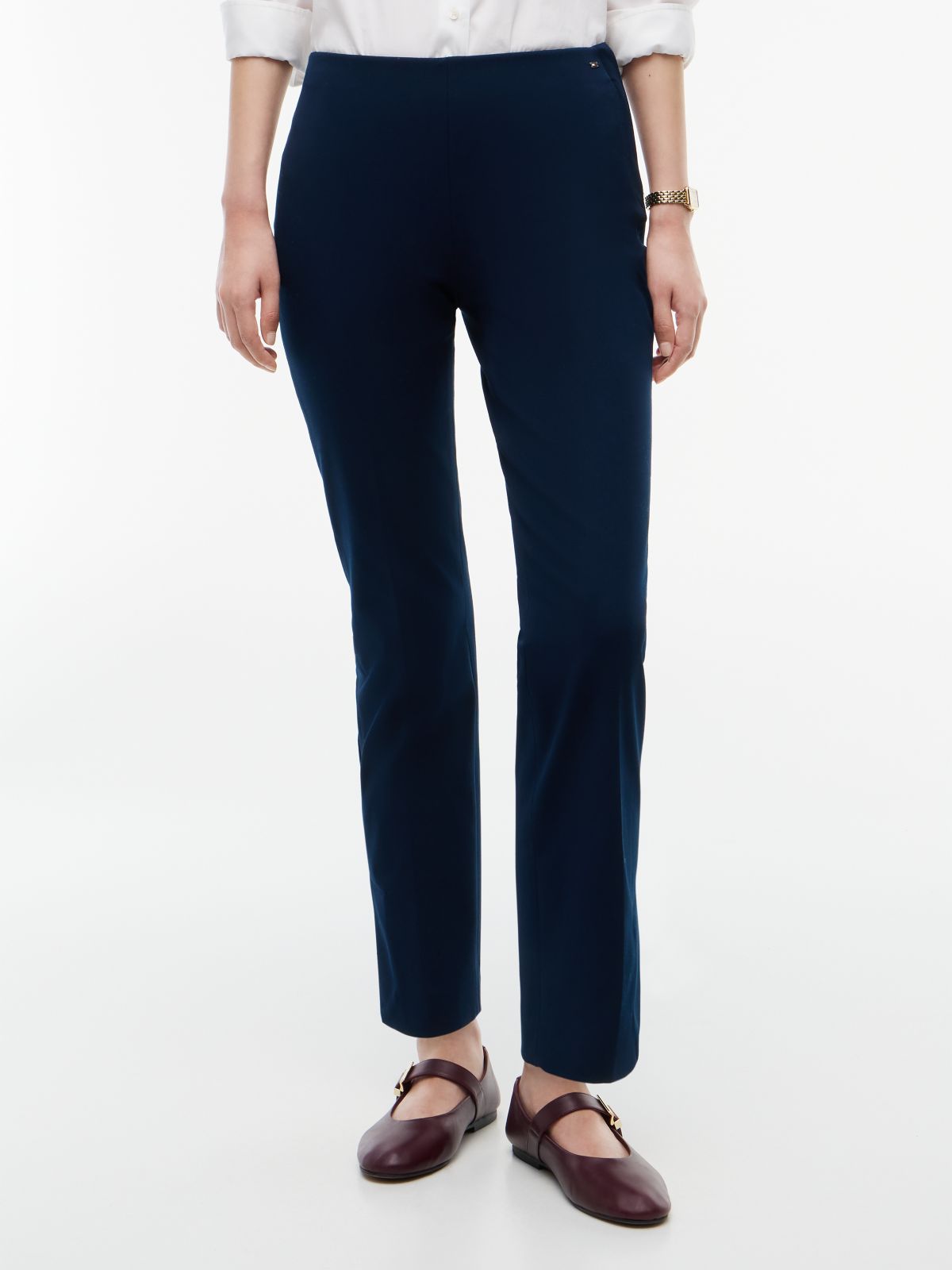Extra Slim Gabardine Trousers — Blue