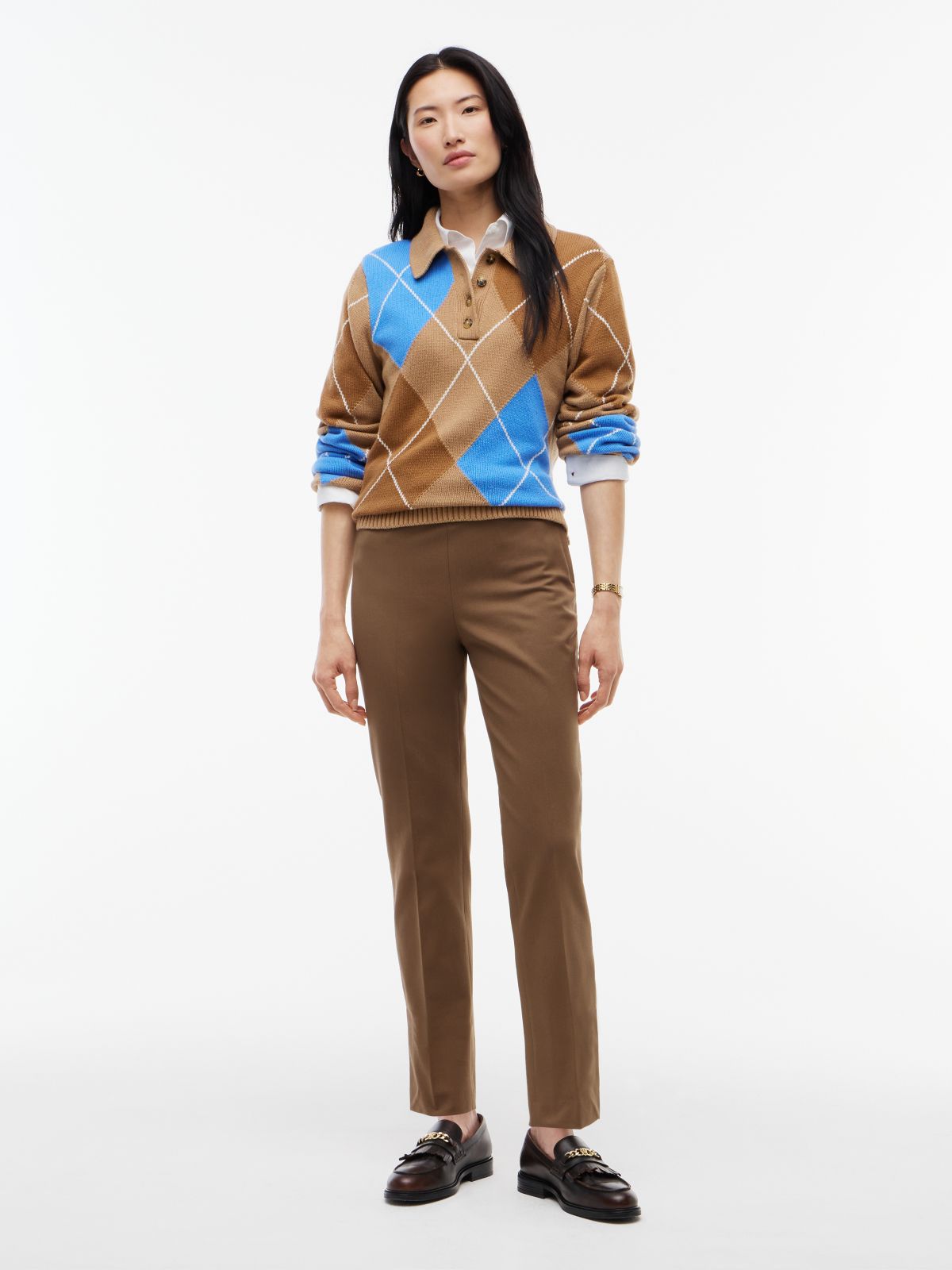 Extra Slim Gabardine Trousers — Khaki