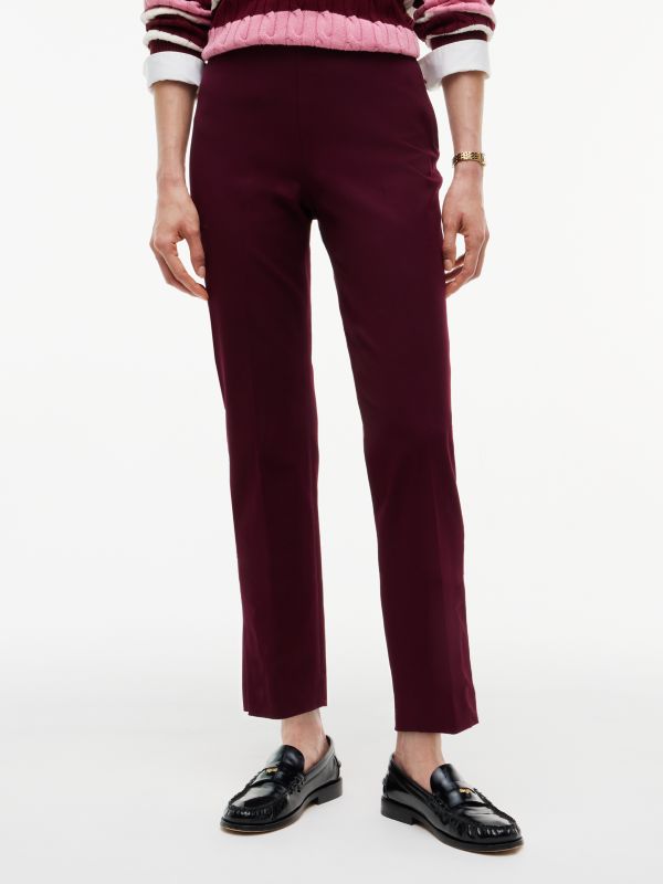Extra Slim Gabardine Trousers — Red
