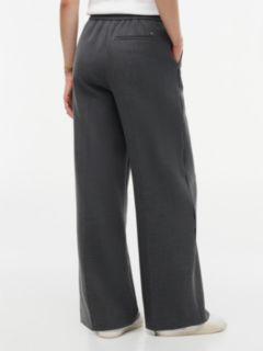 Global Stripe Drawstring Wide Leg Trousers — Grey 5