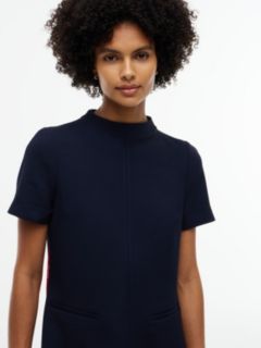Heathered Short Sleeve Mini Dress — Blue 2