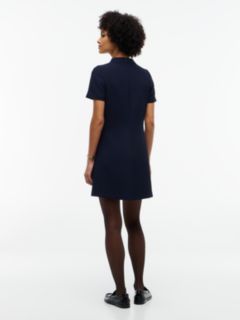 Heathered Short Sleeve Mini Dress — Blue 4