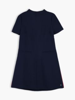 Heathered Short Sleeve Mini Dress — Blue 5