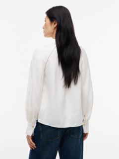 Festive Regular Fit Satin Blouse — White 4