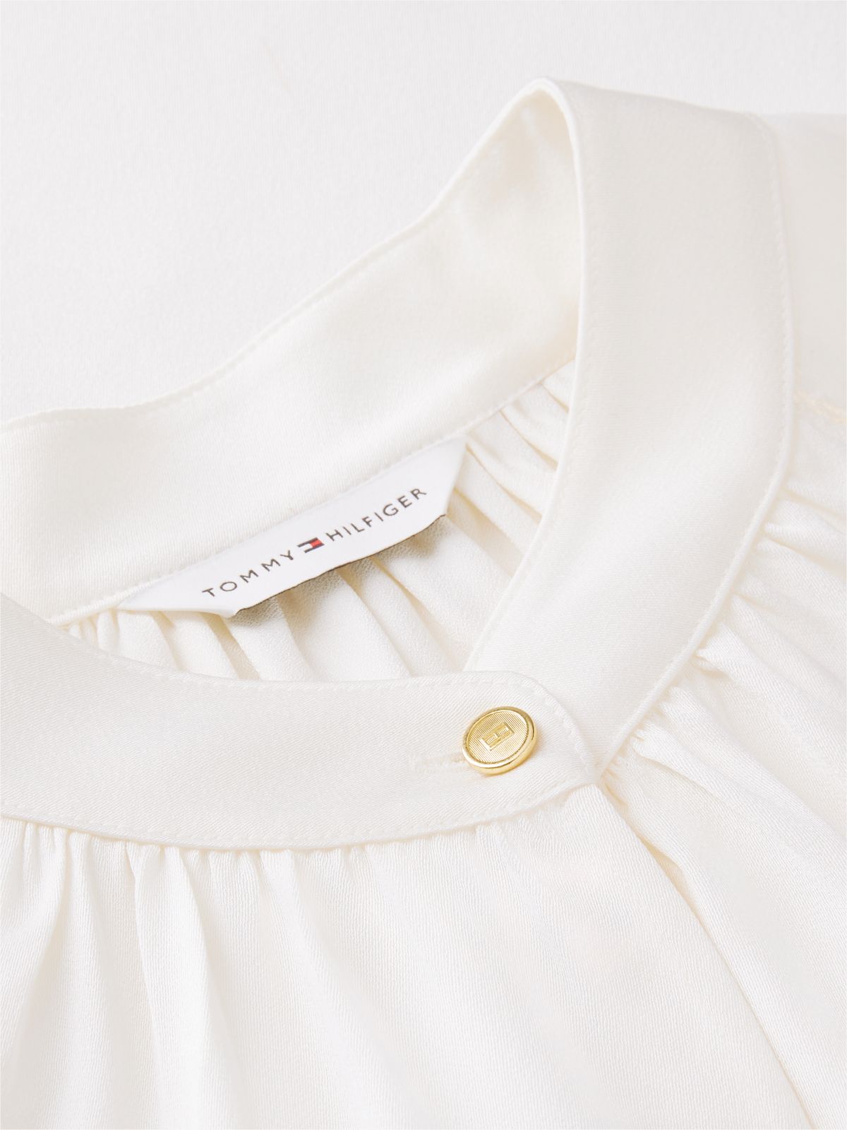 Festive Regular Fit Satin Blouse — White