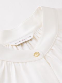 Festive Regular Fit Satin Blouse — White 6