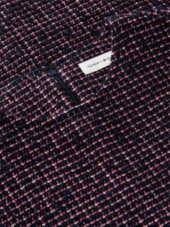 Festive Tweed Mini Shift Dress With Wool — Blue 6