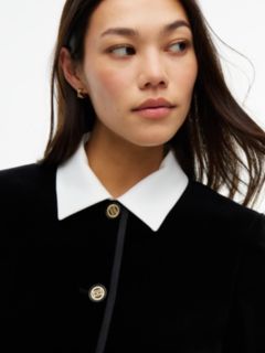 Festive Velvet Boxy Short Jacket — Black 4