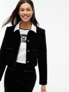 Festive Velvet Boxy Short Jacket — Black 5