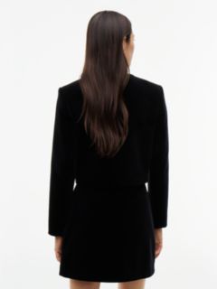 Festive Velvet Boxy Short Jacket — Black 6