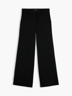 Straight Wide Leg Tuxedo Trousers — Black 6
