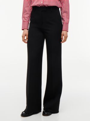 black straight fit smoking-hose mit weitem bein für damen - tommy hilfiger